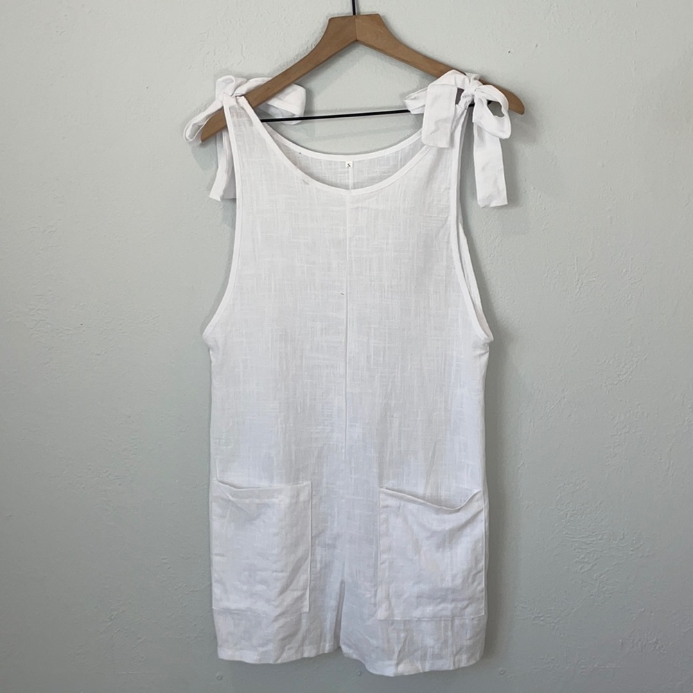 White sheer jumpsuit size s